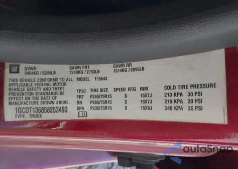 2005 Chevrolet Colorado Ls из США, поврежденный, VIN 1GCDT136858253493